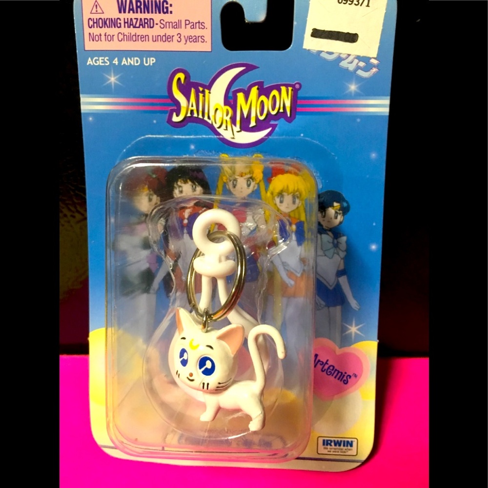 Sailor Moon Artemis Cat Vintage Clip On Keychain Irwin